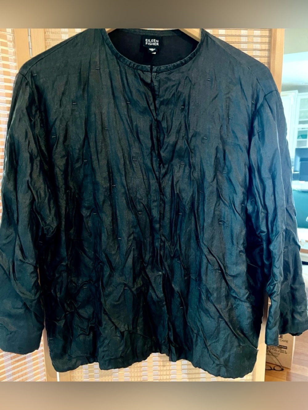 EILEEN FISHER Silk Jacket M EUC
